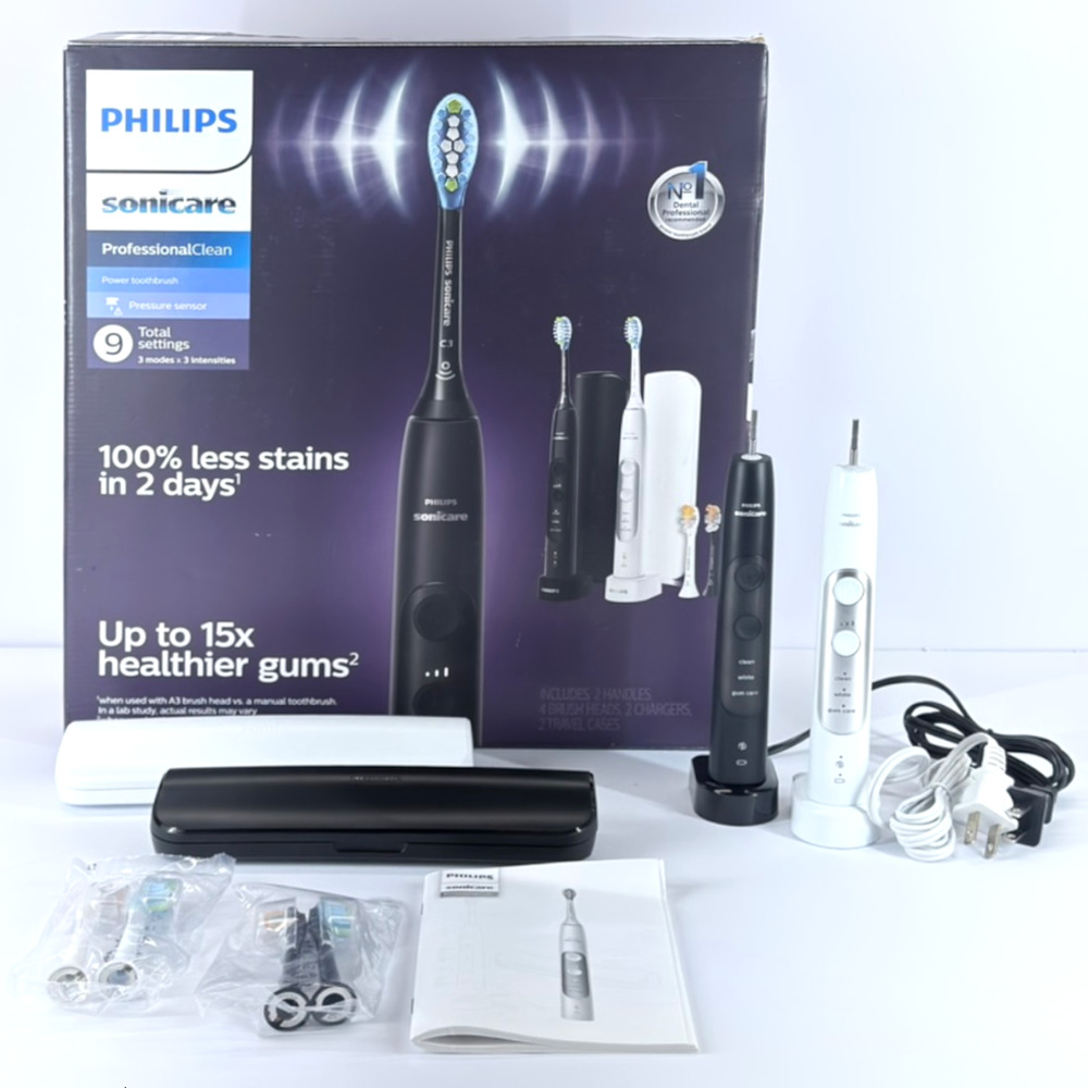 Philips Sonicare ProfessionalClean Electric Toothbrush 2-Pack New Open Box